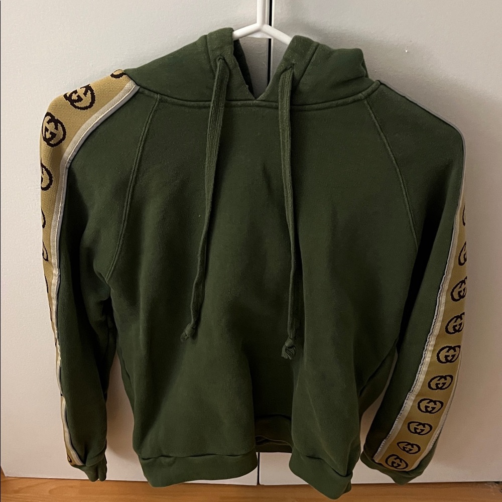 Gucci Green Hoodie with Gold Accents